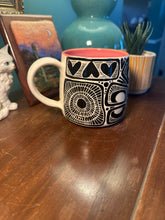 Load image into Gallery viewer, Sgraffito mug #27 - playful cat