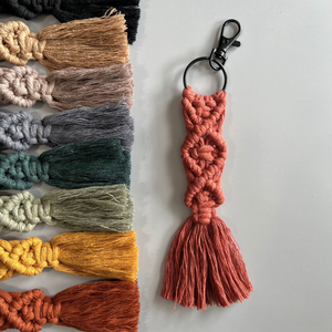 Classic macrame keychain
