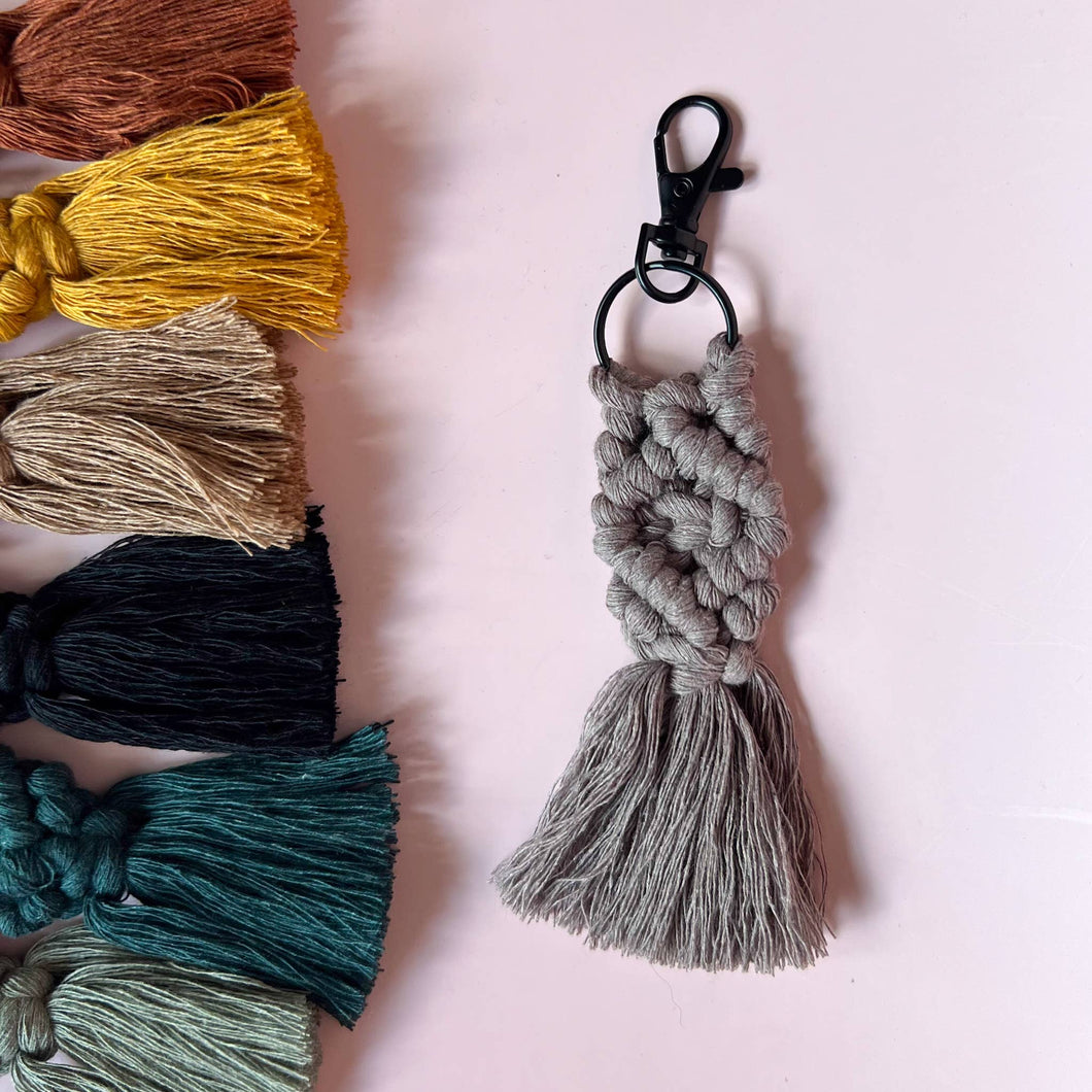 Mini macrame keychain