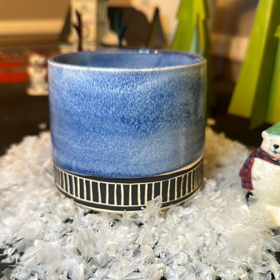 Blue striped mug