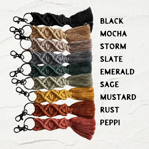 Classic macrame keychain