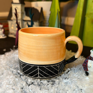 Orange chevron mug