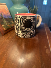 Load image into Gallery viewer, Sgraffito mug #27 - playful cat