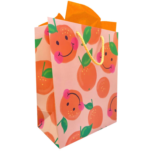 Smiley Orange Gift Bag