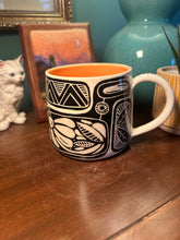 Load image into Gallery viewer, Sgraffito mug #30 - skull mug