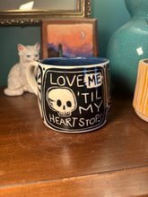 Load image into Gallery viewer, Sgraffito mug #29 - Talking Heads