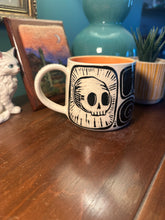 Load image into Gallery viewer, Sgraffito mug #30 - skull mug