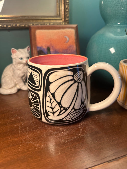 Sgraffito mug #32