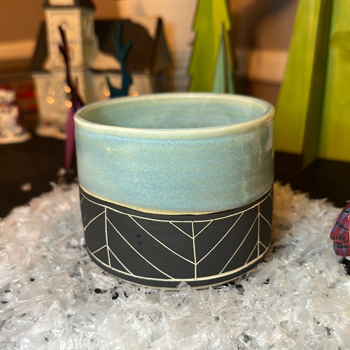 Icy blue planter