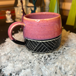 Pink diagonal mug