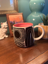 Load image into Gallery viewer, Sgraffito mug #27 - playful cat