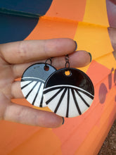 Load image into Gallery viewer, Medium black and white earrings