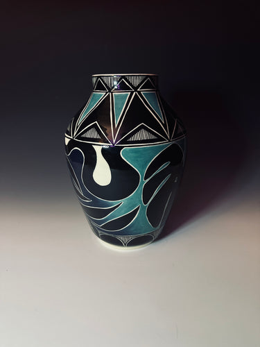 Turquoise tropical pot