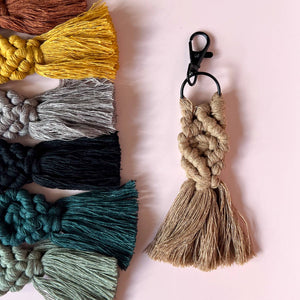 Mini macrame keychain