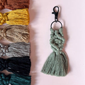 Mini macrame keychain