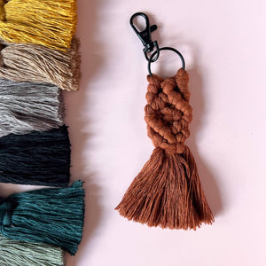 Mini macrame keychain