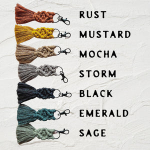 Mini macrame keychain